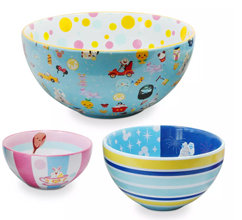 Disney Parks Fantasyland Nesting Bowl Set by Jerrod Maruyama New with Tag