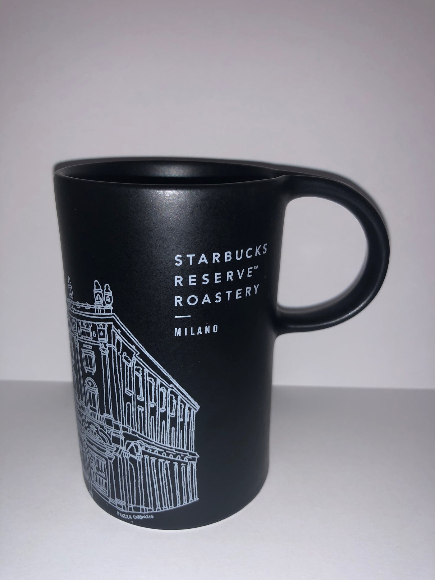 Starbucks Reserve Roastery Milan Milano Illustration Black Coffee Mug New