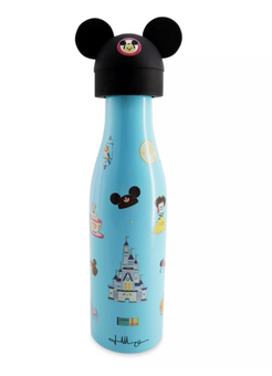 Disney Parks Stainless Steel Water Bottle and Toppers Set by Jerrod Maruyama New