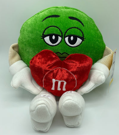 M&M's World Green Character Celebrate Love Valentine Plush New with Tags