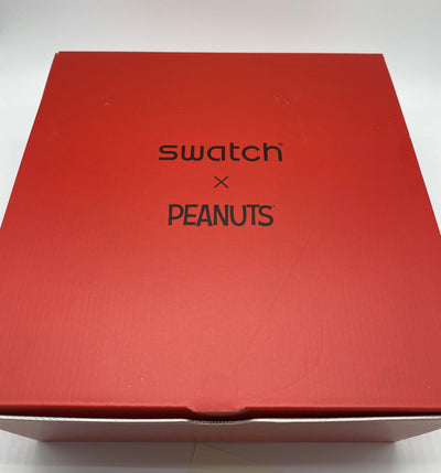 Swatch X Peanuts Chomp! Snoopy Christmas Dog House Bowl Watch New with Box