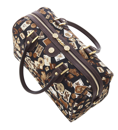Monaco Life is a Game All Dark Brown Satchel Bag Made in Italy by Divo Diva New