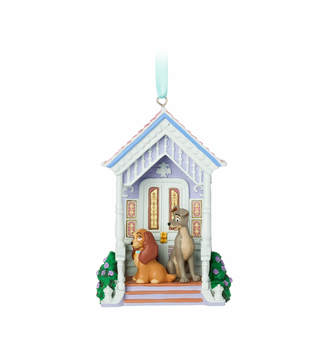 Disney Sketchbook Lady and Tramp Gingerbread House Christmas Ornament New Tag