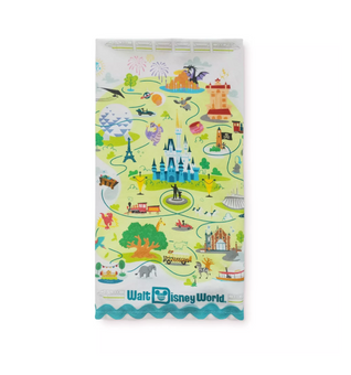 Disney Parks Map Walt Disney World Tea Towel New With Tag