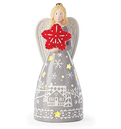 Lenox Christmas Festive Folk Light-Up Angel Figurine New with Box