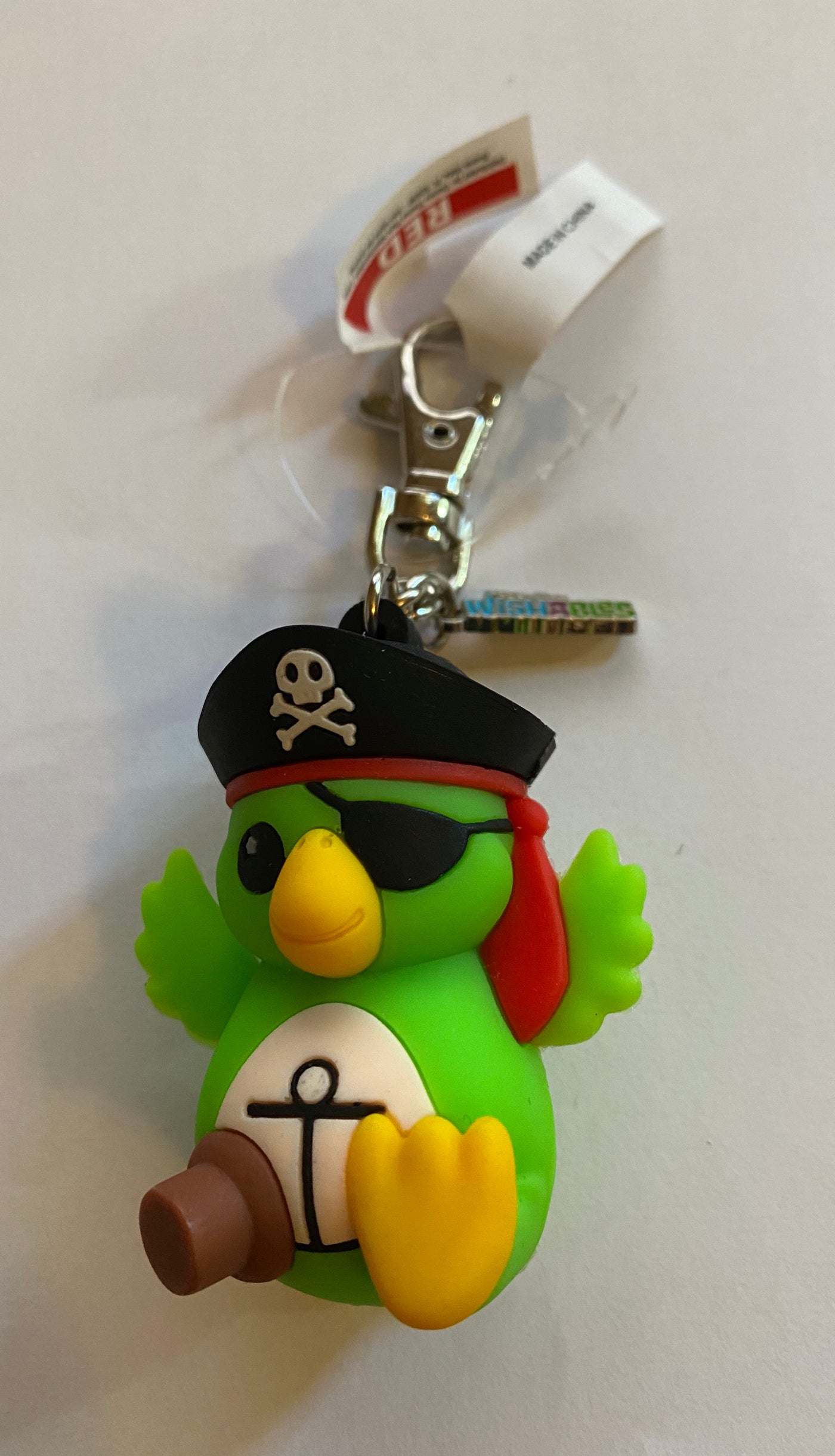Disney Parks Pirates of The Caribbean Parrot Wishables Keychain New with Tag