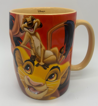 Disney Parks Lion King Simba, Timon, and Pumbaa Sculptured Coffee Mug New