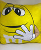 M&M's World Yellow My Brain Has Too Many Tabs Open Pillow Plush New with Tag