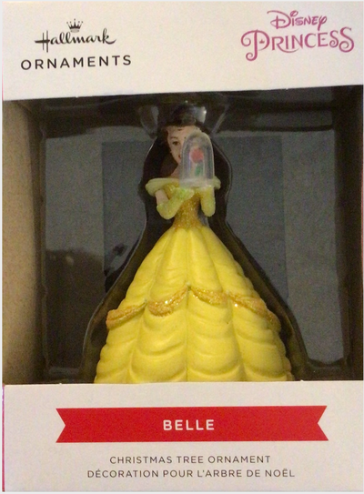 Hallmark 2021 Disney Princess Belle Rose Christmas Ornament New With Box