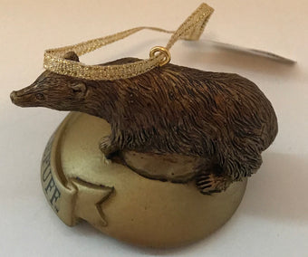 Universal Studios Harry Potter Hufflepuff House Icon Mascot Christmas Ornament