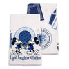 Disney Parks Holiday Mickey and Minnie Happy Chanukah Hanukkah Two Dish Towel