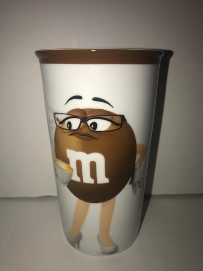 M&M's World Brown Character Ceramic Tumbler New
