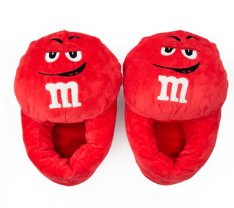 M&M's World Red Characters Plush Slippers One Size for Adults New with Tag