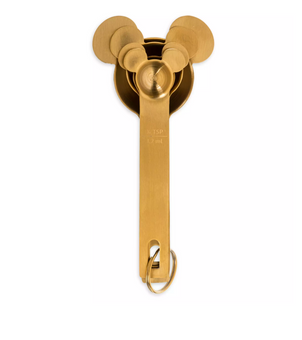 Disney Homestead Mickey Gold Icon Measuring Spoons Set New with Tag