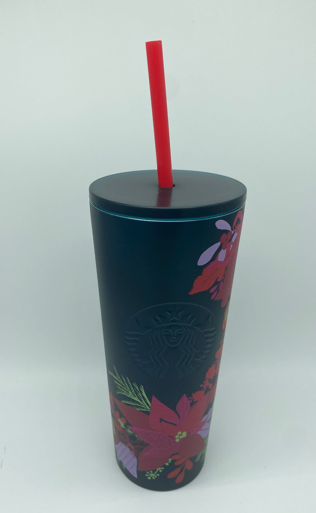 Starbucks Holiday Christmas 2021 Dark Green Poinsettia Metal Tumbler 1 – I  Love Characters