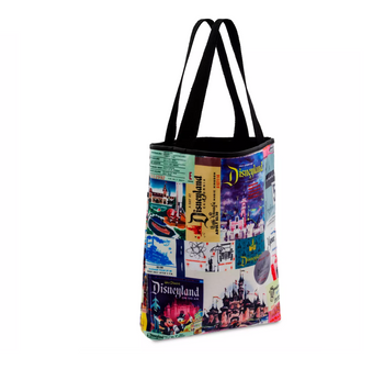 Disney Parks 100 Celebration Disneyland Vintage Print Media Collage Tote New Tag