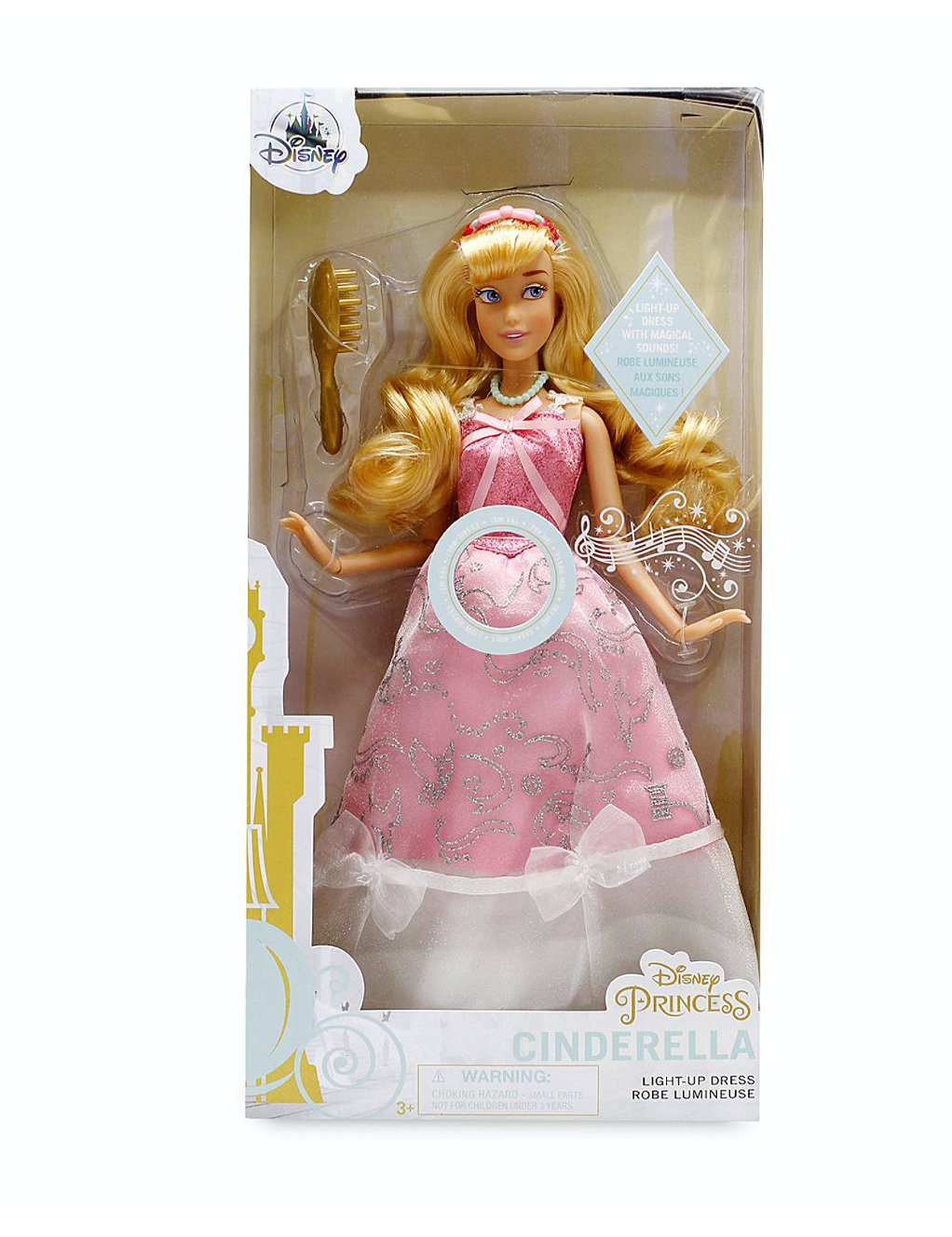 strapless open back dress Disney Cinderella Premium Musical Doll with Light-Up Dress New with Bo – I  Love Characters