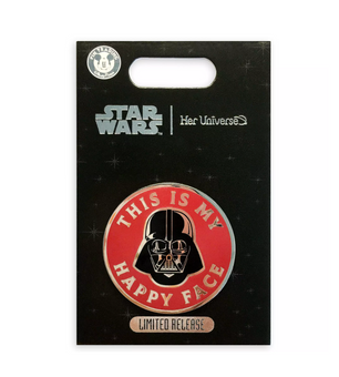 Disney Darth Vader This is My Happy Face Her Universe Limited Pin New with Card