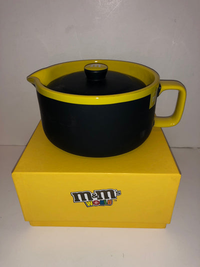 M&M's World Tea Kettle Matte Yellow New with Box