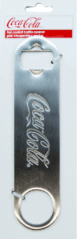 Authentic Coca ColaCoke Script Flat Bottle Opener New with Card