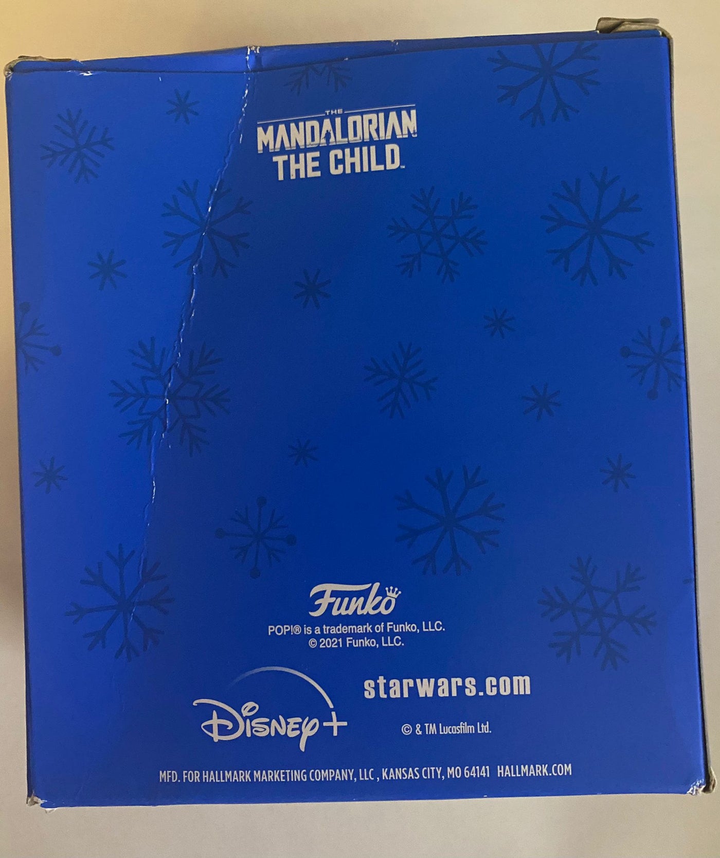 Hallmark 2021 Funko Pop Mandalorian Child Christmas Ornament New Damaged Box