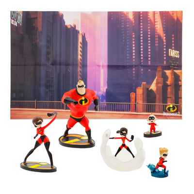 Disney Store The Incredibles Fold-up Illustrated Play Mat Play Set New with Box