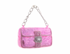 Robert Stanley Pink Sequin Handbag Glass Christmas Ornament New with Tag
