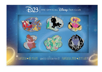 Disney D23 Exclusive Fantasia 80th Anniversary Limited Pin Set New with Box
