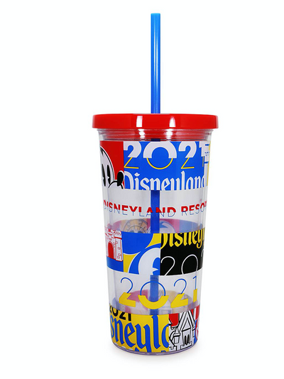 Disney Parks Disneyland 2021 Mickey and Friends Tumbler with Straw New