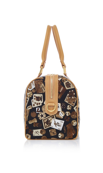 Monaco Life is a Game Dark Brown Satchel Bag Made in Italy by Divo Diva New