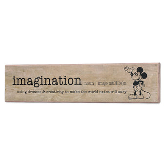 Disney Mickey Mouse Imagination Wood Plank Art New