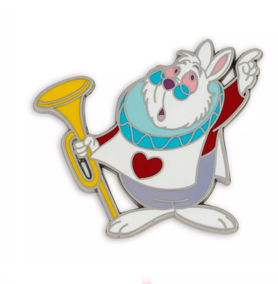 Disney Alice White Rabbit Pin Holiday Christmas Ornament Limited New with Tag