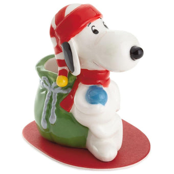 Hallmark Peanuts Snoopy Christmas Ceramic Toothpick Holder New
