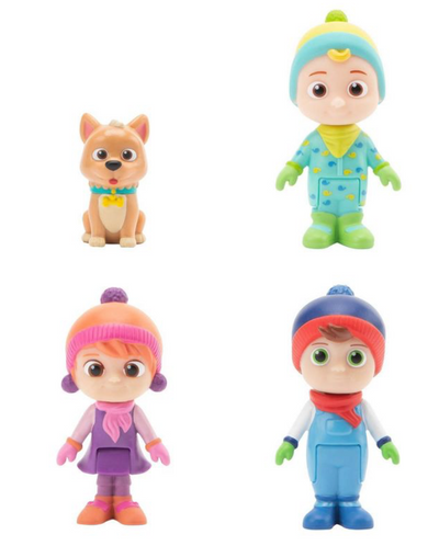 CoComelon Official Winter Figures 4pk Toy New With Box
