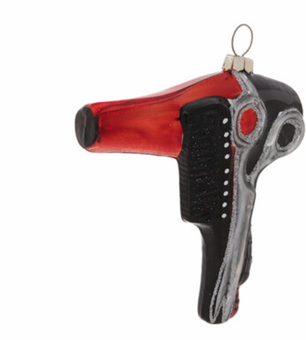 Robert Stanley 2021 Blow Dryer Comb Scissors Glass Christmas Ornament New w Tag