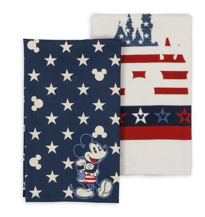 Disney Parks Mickey Mouse Americana Kitchen Towel Set New with Tags