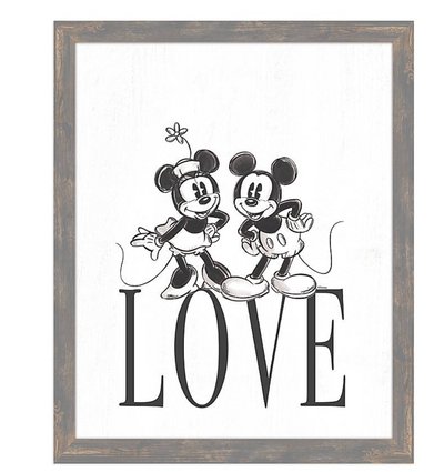 Disney Mickey and Minnie Mouse Love Wall Decor New with Box