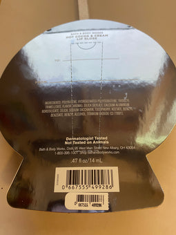 Bath and Body Works 2021 Christmas Hot Cocoa and Cream Snowman Lip Gloss New