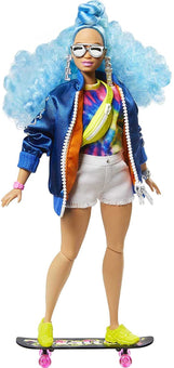 Barbie Extra Doll #4 Curvy in Zippered Bomber Jacket 2 Pet Kittens New with Box