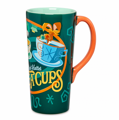 Disney Parks Mad Hatter Tea Cups Tall Latte 12oz Mug New