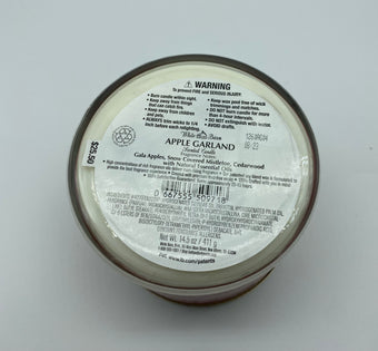 White Barn Bath and Body Works Apple Garland 3 Wick Scented Candle New with Lid