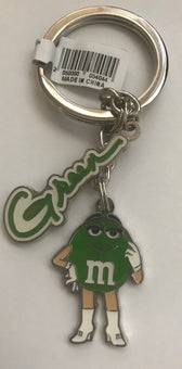 M&M's World Green Heart Carabiner Metal Keychain New with Tag