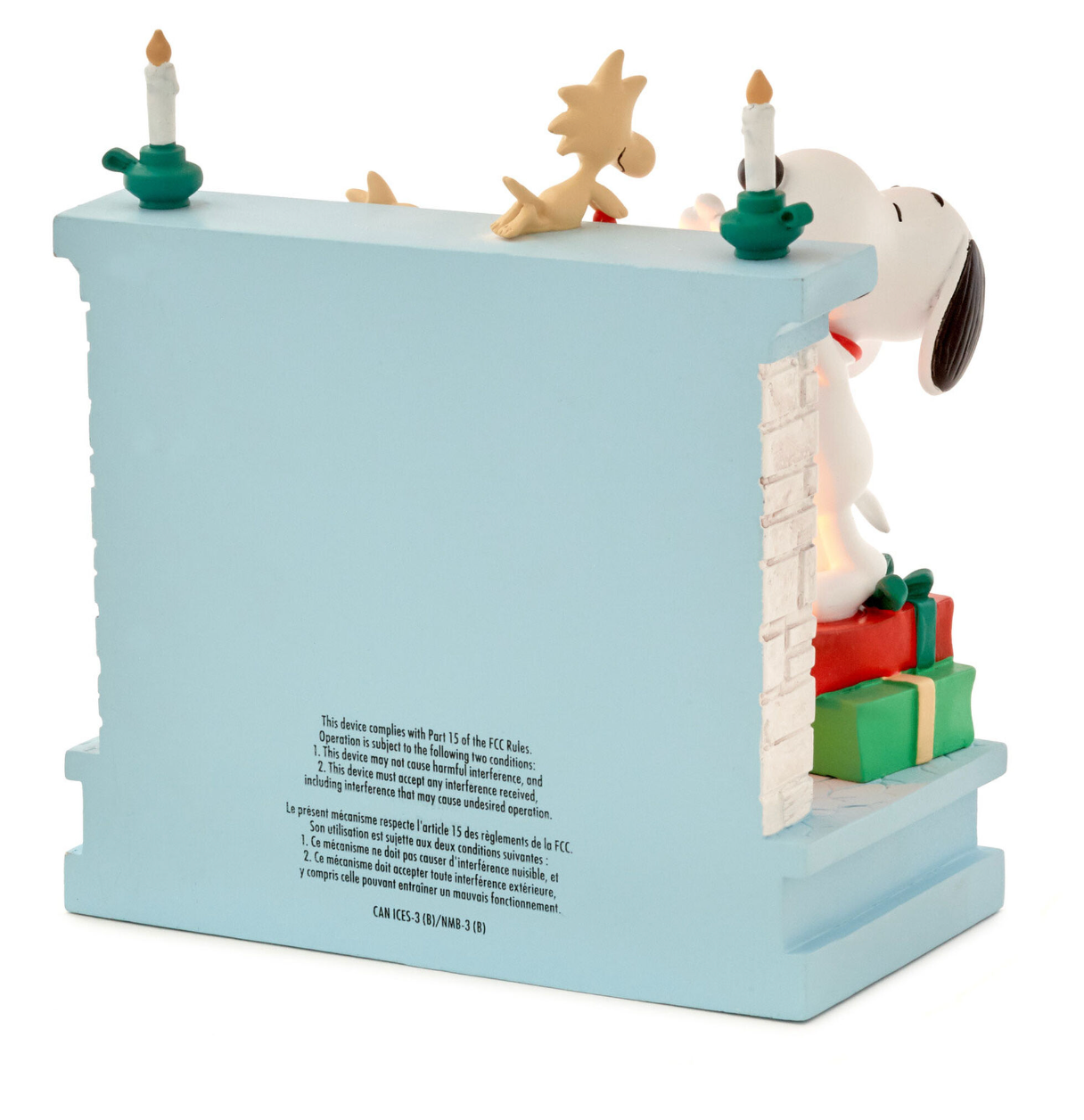 Hallmark Peanuts Snoopy Woodstock Christmas Warms the Heart Figurine Light New