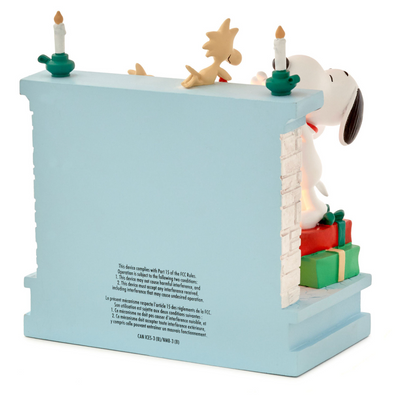Hallmark Peanuts Snoopy Woodstock Christmas Warms the Heart Figurine Light New