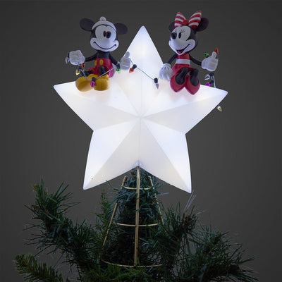 Disney Mickey and Minnie Mouse Light-Up Holiday Tree Topper New with Box