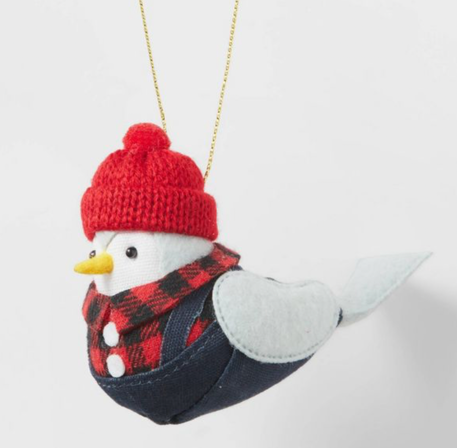 Target Bird with Red Hat Christmas Tree Ornament Wondershop New