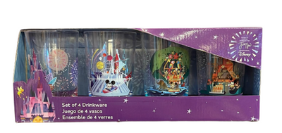 Disney Parks Joey Chou Cinderella Castle Set of 4 Drinkware New with Box
