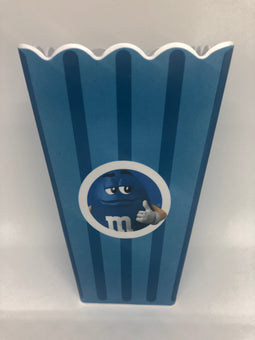 M&M's World Blue Popcorn Container New