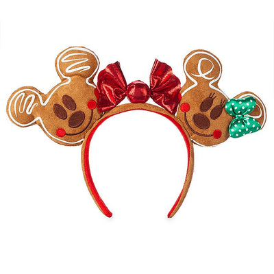Disney Parks Mickey and Minnie Mouse Gingerbread Ear Headband New with Tag