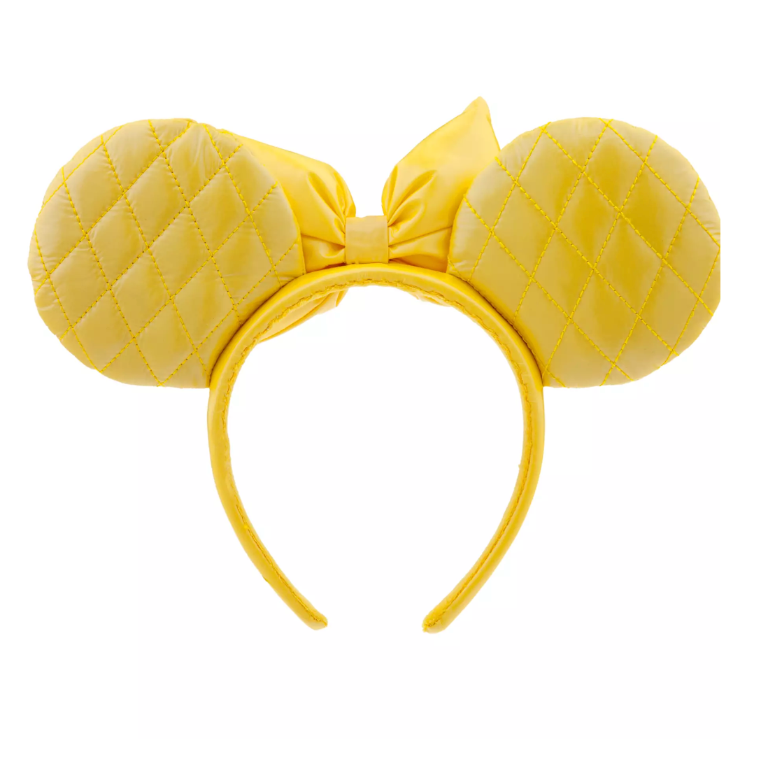 Disney Parks Minnie Yellow Quilted Ear Headband for Adults New with Tag